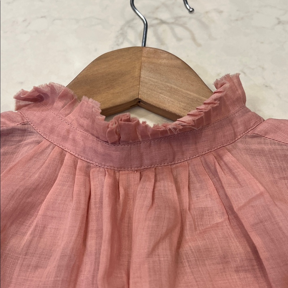 Frame Denim Blush‎ Ruffle Top Size XS - Picture 3 of 8
